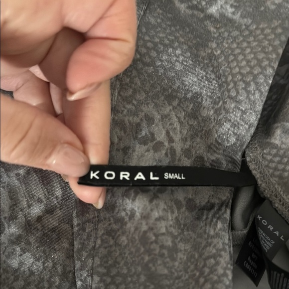 Koral Gray Patterned Leggings - Picture 2 of 12